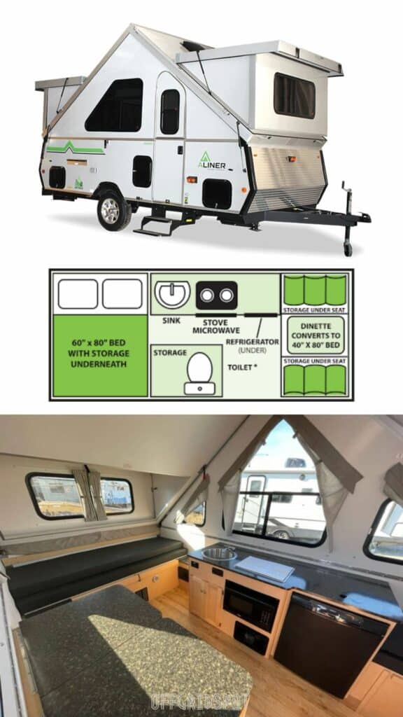 Aliner Campers Expedition Floorplan and Layout